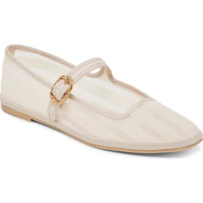 Dolce Vita Tameka Mesh Mary Jane Flat In Bone Stripe Mesh