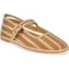 Dolce Vita Tameka Ballet Flats Tan Stripe Mesh In Brown