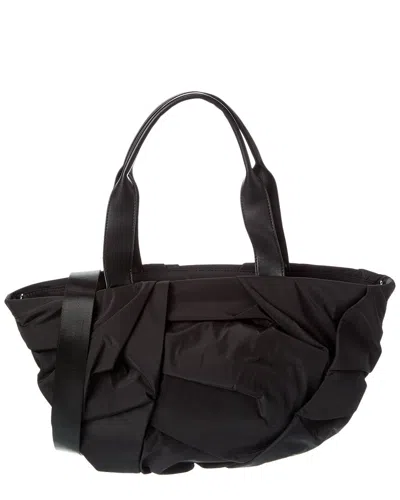Dolce Vita Tammy Pleated Nylon Tote In Black