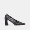 Dolce Vita Tanya Heels Black Woven Leather