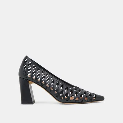 Dolce Vita Tanya Heels Black Woven Leather