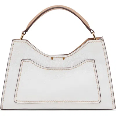 Dolce Vita Tarifa Leather Top Handle Bag In White