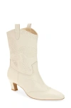 Dolce Vita Tavla Western Boot In Platinum Distressed Leather