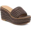 Dolce Vita Throne Platform Wedge Sandal In Brown
