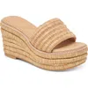 Dolce Vita Throne Platform Wedge Sandal In Light Natural
