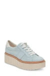 Dolce Vita Tiger Platform Sneaker In Light Blue Denim