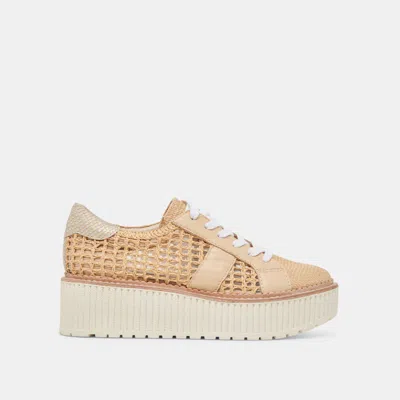 Dolce Vita Tiger Sneakers Lt Natural Raffia