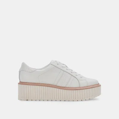 DOLCE VITA TIGER SNEAKERS WHITE LEATHER