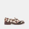 Dolce Vita Tiggy Loafers Cocoa Taurus Calf Hair In Brown