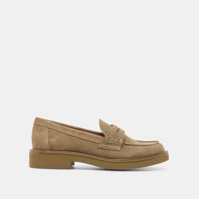 Dolce Vita Tiggy Loafers In Olive Suede Size 13 By  In Multi