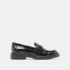 Dolce Vita Tiggy Loafers Midnight Crinkle Patent In Black