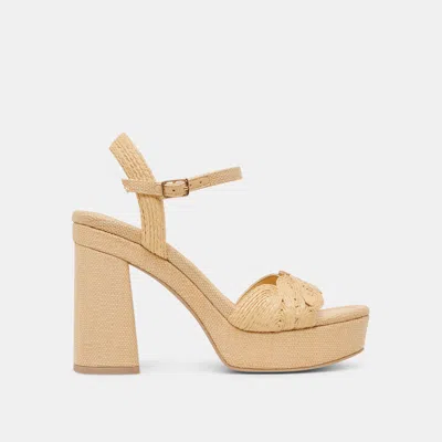 Dolce Vita Tinaya Heels Lt Natural Raffia