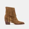 Dolce Vita Torey Booties Chestnut Suede In Brown
