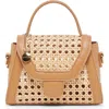 Dolce Vita Tropez Wicker Top Handle Bag In Natural