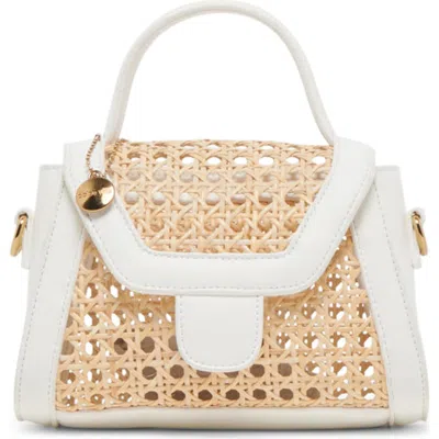 Dolce Vita Tropez Wicker Top Handle Bag In White