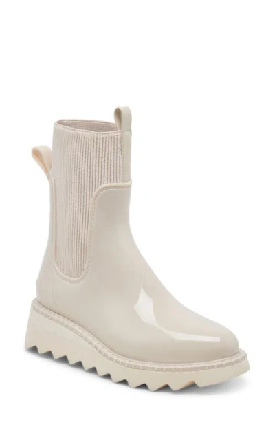 Dolce Vita Marni H2o Waterproof Bootie In Ivory Patent