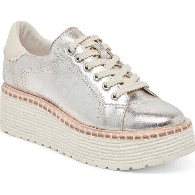 Dolce Vita Twain Platform Sneaker In Silver