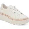 Dolce Vita Twain Platform Sneaker In White Leather
