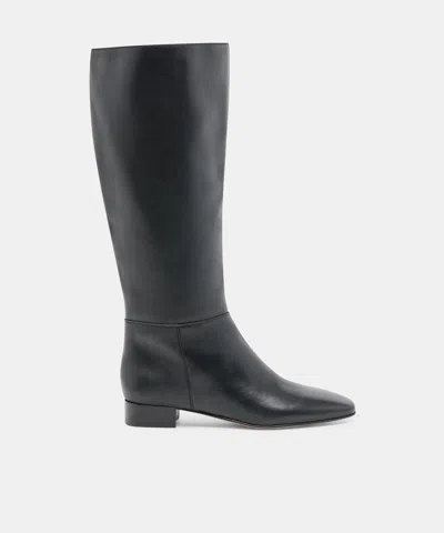 Dolce Vita Tywin Wide Calf Boots In Black Leather Size 11wc By  In Multi