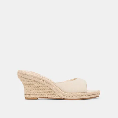 Dolce Vita Vaya Wedges In Ecru Linen Size 12 By  In Neutral