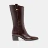 Dolce Vita Vern Wide Calf Boots Chocolate Leather In Brown