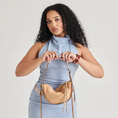 Dolce Vita Verona Shoulder Bag Beige Suede
