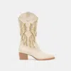 Dolce Vita Vila Boots Ivory Leather In White