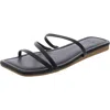 Dolce Vita Vinny Womens Strappy Faux Leather Slide Sandals In Multi