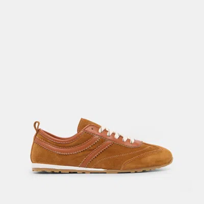 Dolce Vita Viper Sneakers Cognac Suede In Brown