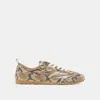 Dolce Vita Viper Sneakers Snake Print Embossed Leather In Multi