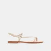 Dolce Vita Wandre Sandals Bone Embossed Leather
