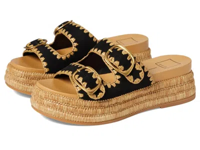 Dolce Vita Wanika Sandals Women's Black Platform Espadrille Hawk2975