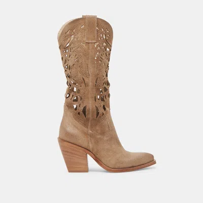 Dolce Vita Waylan Boots Sand Suede In Brown