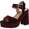 Dolce Vita Wayward Womens Block Heel Man Made Ankle Strap In White