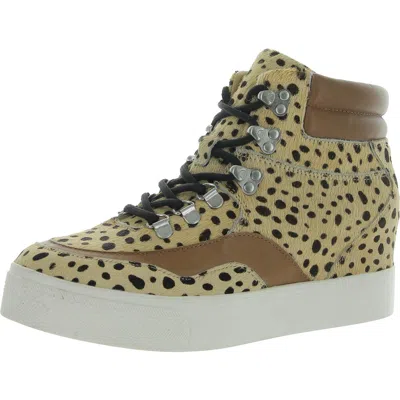 Dolce Vita Weber Womens Leather Calf Hair Casual And Fashion Sneakers In Multi
