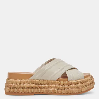 Dolce Vita Weslee Sandals Ivory Leather In Multi
