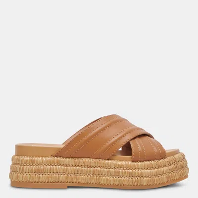 Dolce Vita Weslee Sandals Tan Leather In Brown