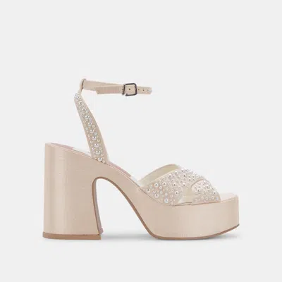 Dolce Vita Wessi Pearl Heels Vanilla Pearls In White