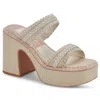 Dolce Vita Whim Womens Leather Slip On Platform Sandals In Multi