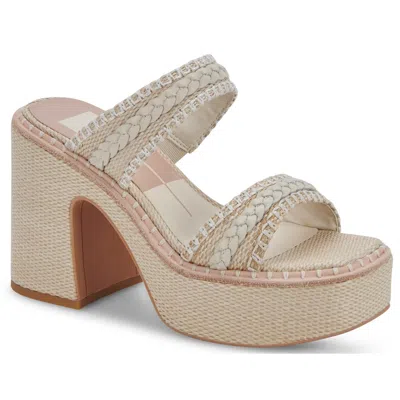 Dolce Vita Whim Womens Leather Slip On Platform Sandals In Multi