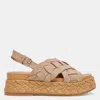 Dolce Vita Women's Winder Crossover Strap Espadrille Platform Sandals In Brown