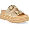 Dolce Vita Wixie Beaded Strap Platform Sandal In Gold Multi Beads