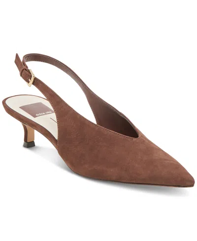 Dolce Vita Women's Alenna Kitten-heel Slingback Pumps In Brown