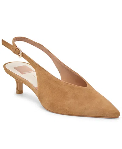 Dolce Vita Women's Alenna Kitten-heel Slingback Pumps In Brown
