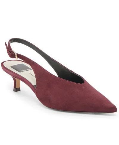 Dolce Vita Women's Alenna Kitten-heel Slingback Pumps In Burgundy