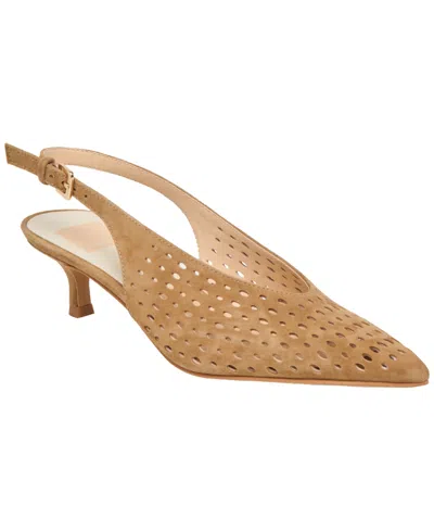 Dolce Vita Women's Alenna Perforated Pointed Toe Kitten Heel Pumps In Brown
