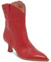 Dolce Vita Angel Pointed Toe Western Boot In Red Leather