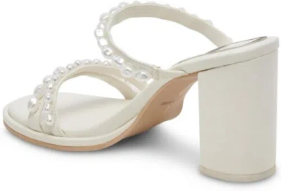 Pre-owned Dolce Vita Women's Barrit Pearl Slide Sandal In Vanilla Pearls