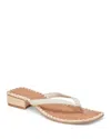 Dolce Vita Barty Flip Flop In White Leather