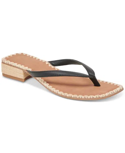 DOLCE VITA WOMEN'S BARTY WHIPSTITCH THONG LOW HEEL SANDALS